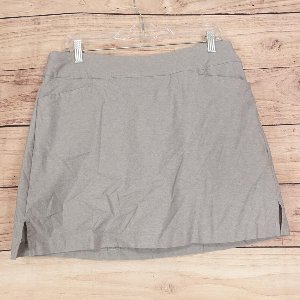 Lady Hagen Skort Skirt Womens 12 Gray Athletic Stretch Lined Pockets Golf